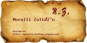Morelli Zoltán névjegykártya